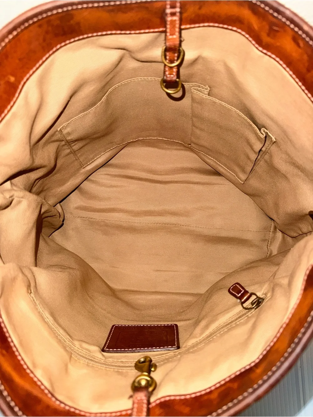 Coach Patchwork Hobo in Beige, Taupe & Purple Accents